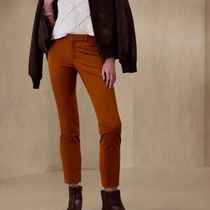 Banana Republic Sloan Ankle Pants Cinnamon Pumpkin Spice Rust Umbria Size 8